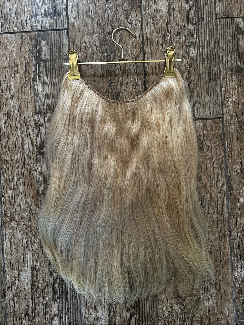 Hidden Crown Halo Extensions Light Beige Blonde